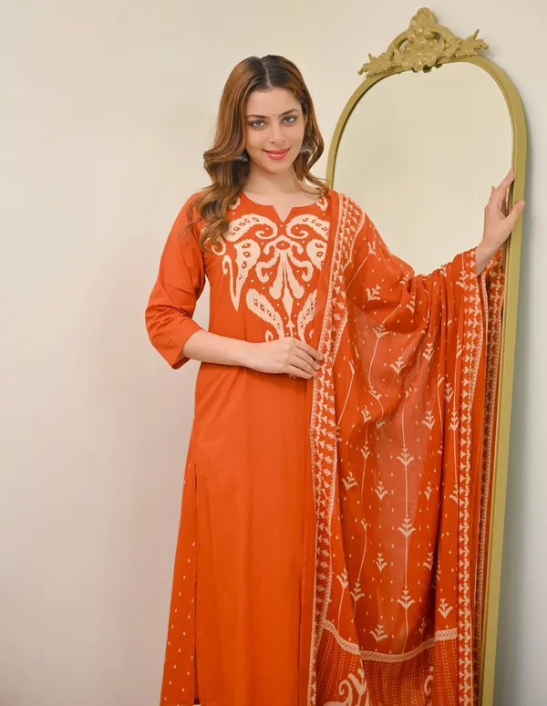 Women_Cotton_Kalamkari_Print_Kurta_Set_with_Dupatta