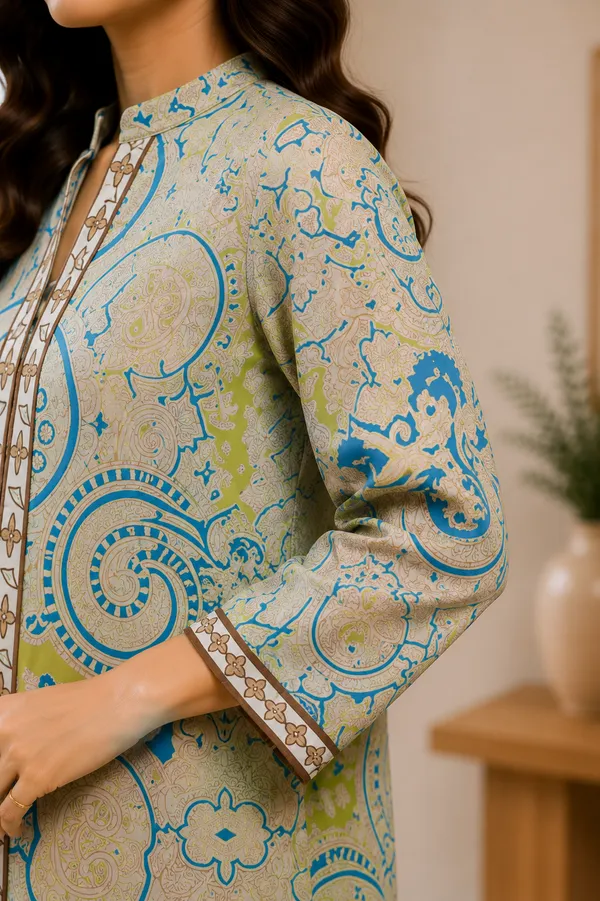 Gold_Blue_Paisley_Printed_Silk_Blend_Co-Ord_Set_for_Women