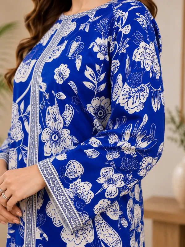 Royal_Blue_White_Floral_Printed_Silk_Blend_Co-Ord_Set_for_Women