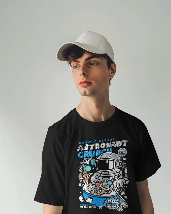 Black_Pure_Cotton_Round_Neck_Graphic_Print_Half_Sleeve_T-Shirt_For_Men