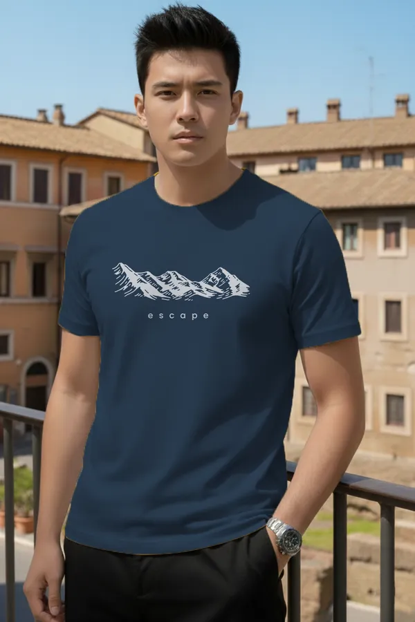Escape_Mountain_Regular_Fit_Unisex_Half_Sleeve_T-Shirt_|_100%_Cotton_|_Bio-Washed_|_Pre-Shrunk_|_Soft_&_Comfortable