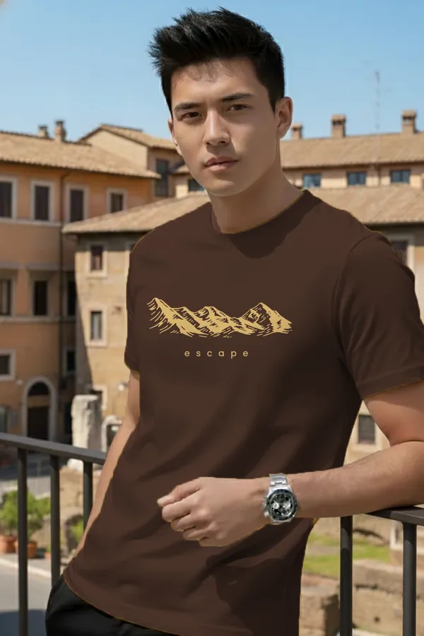 Escape_Mountain_Regular_Fit_Unisex_Half_Sleeve_T-Shirt_|_100%_Cotton_|_Bio-Washed_|_Pre-Shrunk_|_Soft_&_Comfortable
