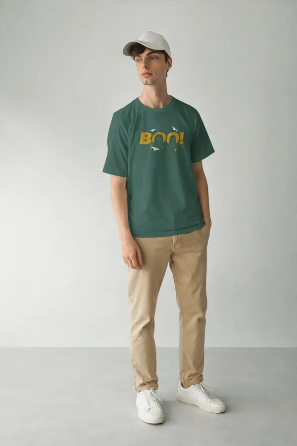 Green_Cotton_Blend_Round_Neck_Graphic_Print_Half_Sleeve_T-Shirt_For_Men