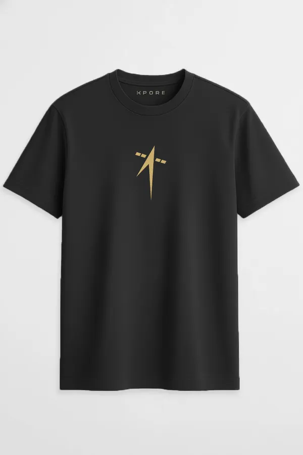 ISRO_Gold_Logo_Regular_Fit_Unisex_Half_Sleeve_T-Shirt_|_100%_Cotton_|_Bio-Washed_|_Pre-Shrunk_|_Soft_&_Comfortable