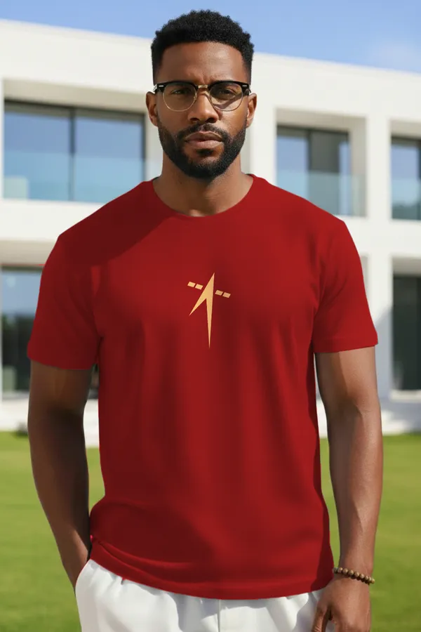 ISRO_Gold_Logo_Regular_Fit_Unisex_Half_Sleeve_T-Shirt_|_100%_Cotton_|_Bio-Washed_|_Pre-Shrunk_|_Soft_&_Comfortable