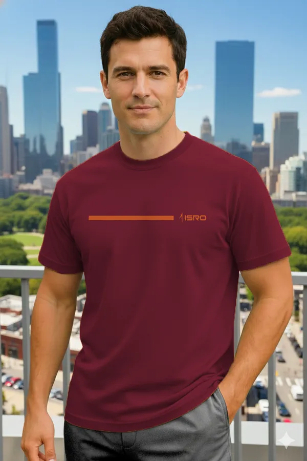 ISRO_Typography_Regular_Fit_Unisex_Half_Sleeve_T-Shirt_|_100%_Cotton_|_Bio-Washed_|_Pre-Shrunk_|_Soft_&_Comfortable