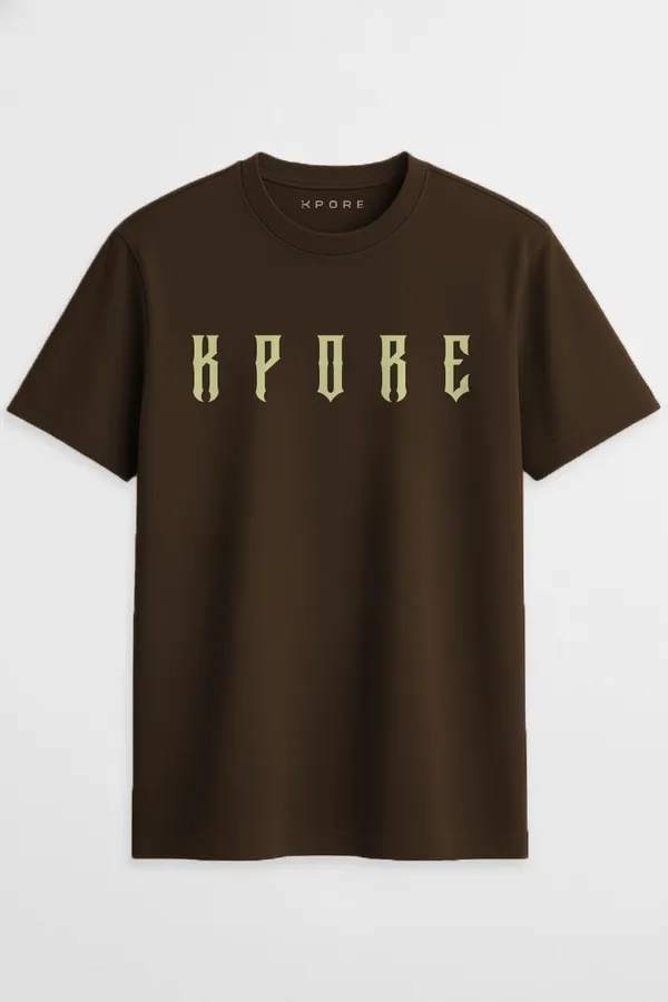 KPORE_Bold_Regular_Fit_Unisex_Half_Sleeve_T-Shirt_|_100%_Cotton_|_Bio-Washed_|_Pre-Shrunk_|_Soft_&_Comfortable
