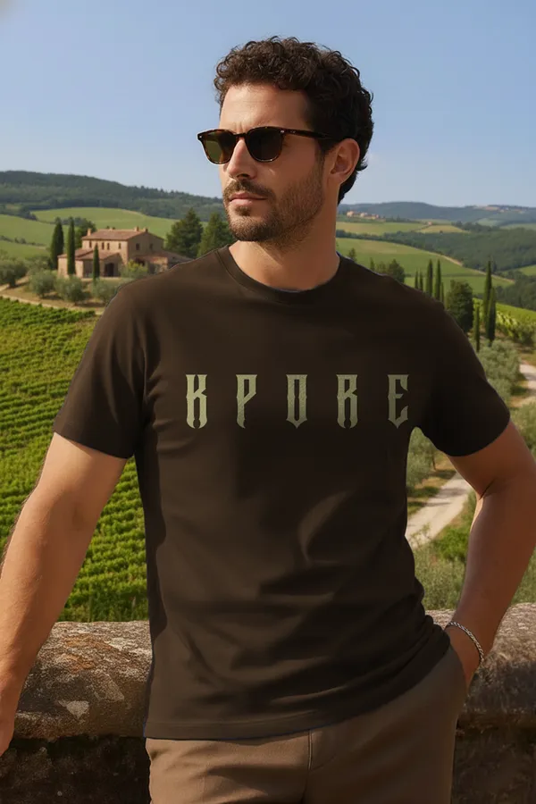 KPORE_Bold_Regular_Fit_Unisex_Half_Sleeve_T-Shirt_|_100%_Cotton_|_Bio-Washed_|_Pre-Shrunk_|_Soft_&_Comfortable