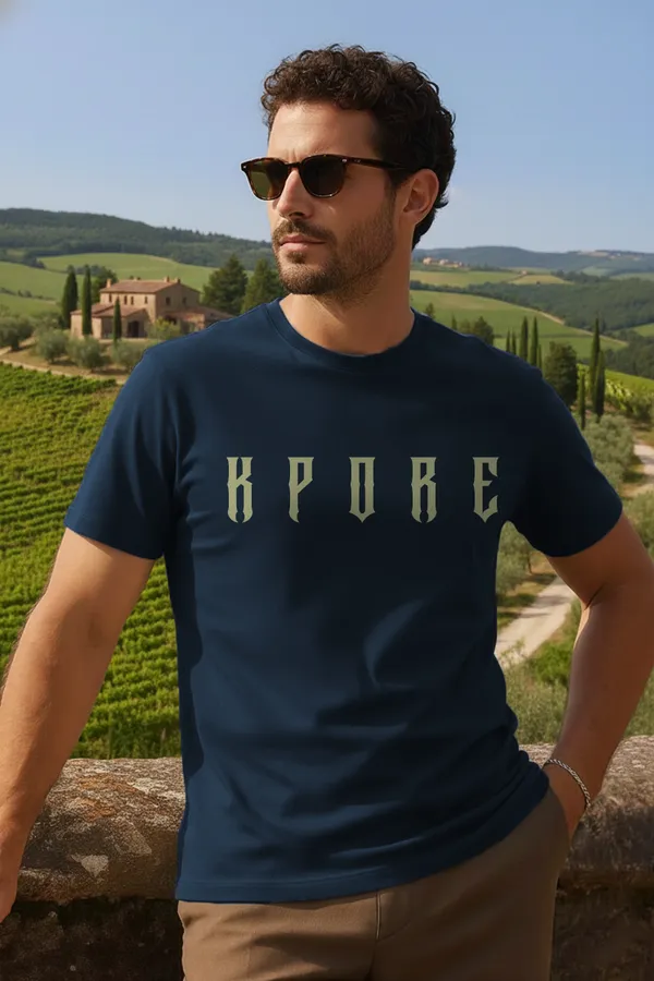 KPORE_Bold_Regular_Fit_Unisex_Half_Sleeve_T-Shirt_|_100%_Cotton_|_Bio-Washed_|_Pre-Shrunk_|_Soft_&_Comfortable