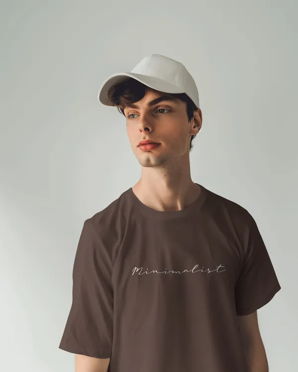 Brown_Pure_Cotton_Round_Neck_Typography_Half_Sleeve_T-Shirt_For_Men