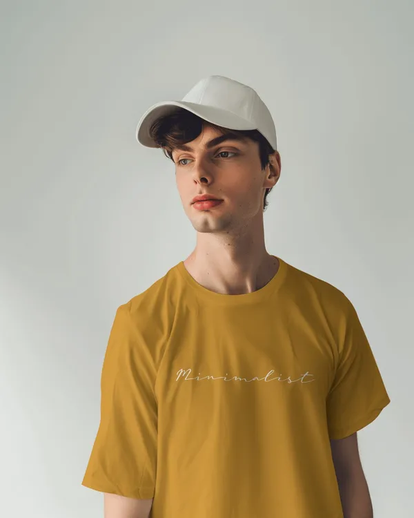 Yellow_Pure_Cotton_Round_Neck_Typography_Half_Sleeve_T-Shirt_For_Men