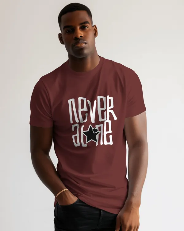 Maroon_Pure_Cotton_Round_Neck_Graphic_Print_Short_Sleeve_T-Shirt_For_Men