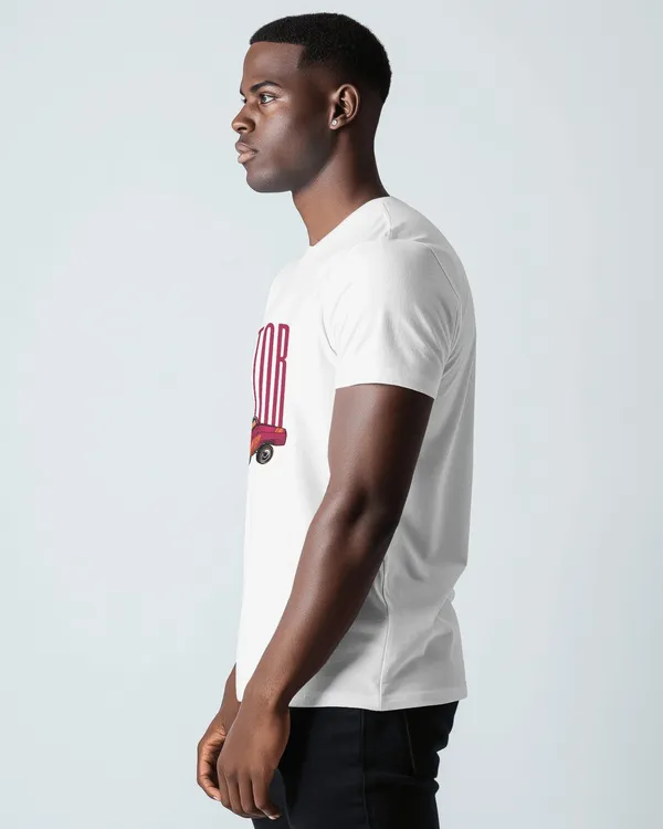 White_Pure_Cotton_Round_Neck_Graphic_Print_Half_Sleeve_T-Shirt_For_Men