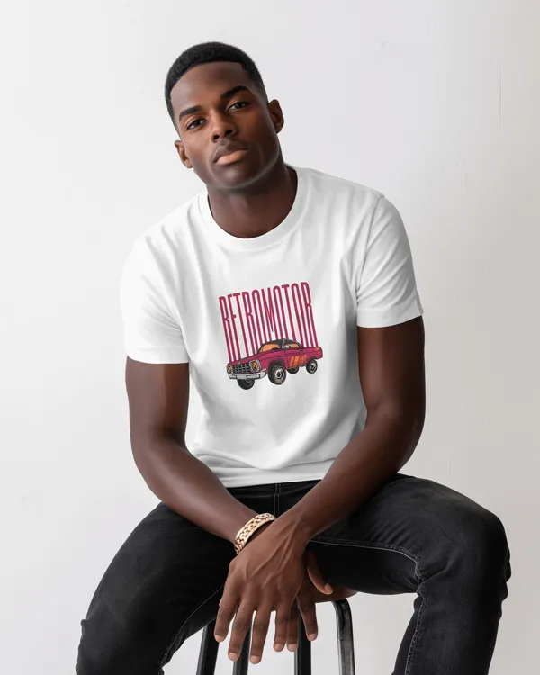 White_Pure_Cotton_Round_Neck_Graphic_Print_Half_Sleeve_T-Shirt_For_Men
