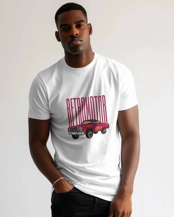 White_Pure_Cotton_Round_Neck_Graphic_Print_Half_Sleeve_T-Shirt_For_Men