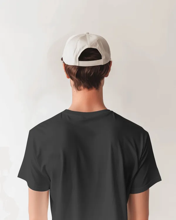Black_Pure_Cotton_Round_Neck_Typography_Half_Sleeve_T-Shirt_For_Men