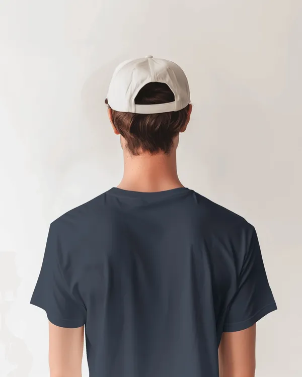 Navy_Blue_Pure_Cotton_Round_Neck_Typography_Half_Sleeve_T-Shirt_For_Men