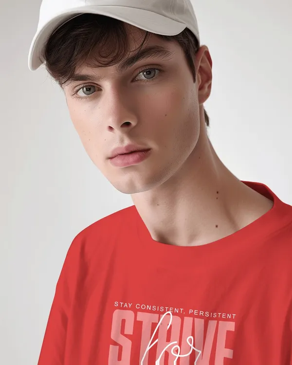 Red_Pure_Cotton_Round_Neck_Typography_Half_Sleeve_T-Shirt_For_Men