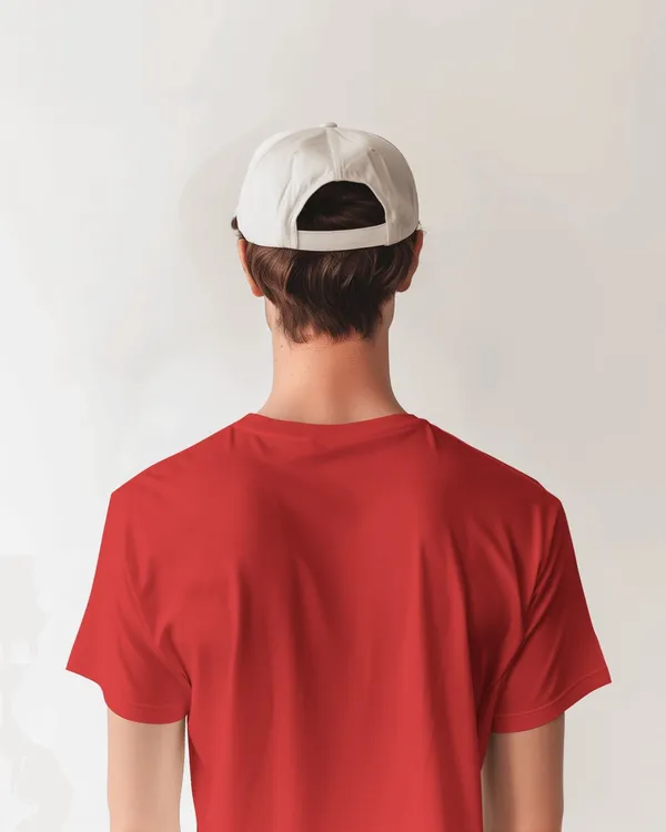 Red_Pure_Cotton_Round_Neck_Typography_Half_Sleeve_T-Shirt_For_Men