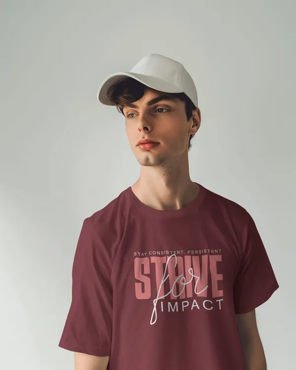 Brown_Pure_Cotton_Round_Neck_Typography_Half_Sleeve_T-Shirt_For_Men