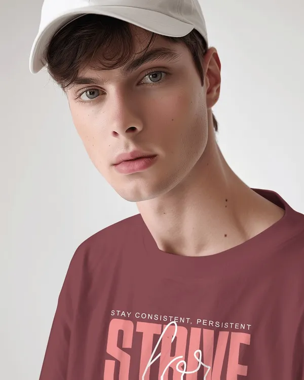 Brown_Pure_Cotton_Round_Neck_Typography_Half_Sleeve_T-Shirt_For_Men