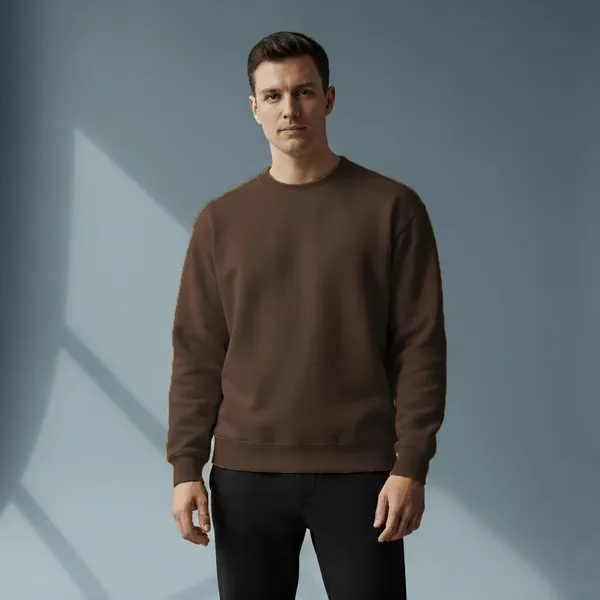 Chocolate_Premium_Solid_Sweatshirt_350_Gsm_Heavyweight_100%_Cotton_|_Warm_&_Ultra-Soft_Winter_Wear