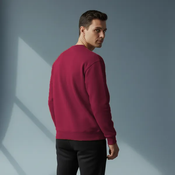 Maroon_Premium_Solid_Sweatshirt_350_Gsm_Heavyweight_100%_Cotton_|_Warm_&_Ultra-Soft_Winter_Wear