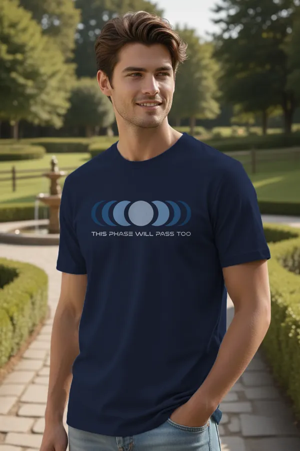 This_Phase_Will_Pass_Too_Regular_Fit_Unisex_Half_Sleeve_T-Shirt_|_100%_Cotton_|_Bio-Washed_|_Pre-Shrunk_|_Soft_&_Comfortable