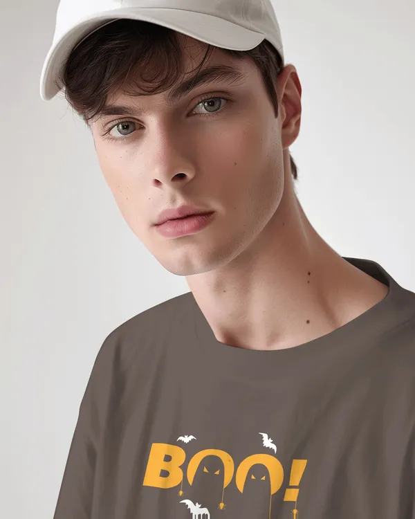 Brown_Cotton_Blend_Round_Neck_Graphic_Print_Half_Sleeve_T-Shirt_For_Men