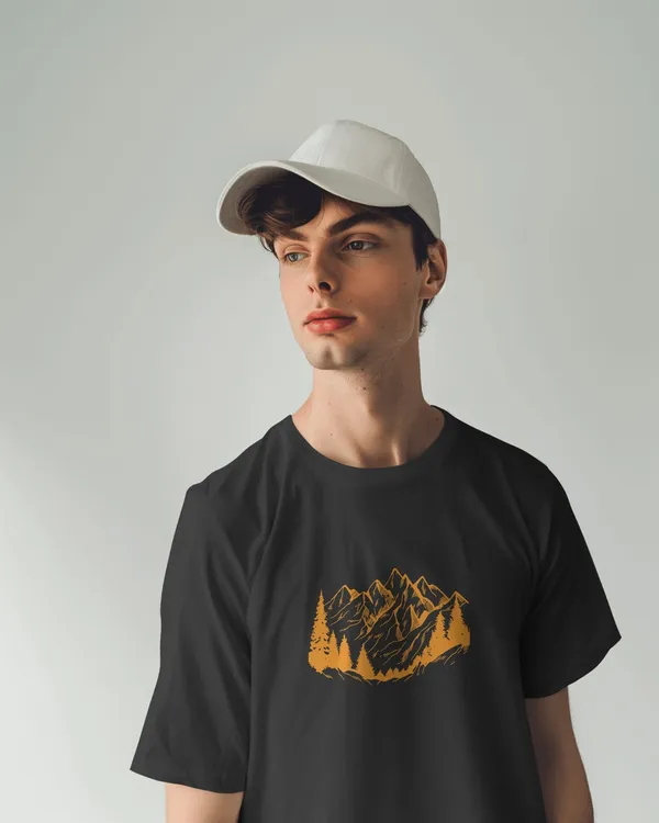 Black_Pure_Cotton_Round_Neck_Graphic_Print_Half_Sleeve_T-Shirt_For_Men