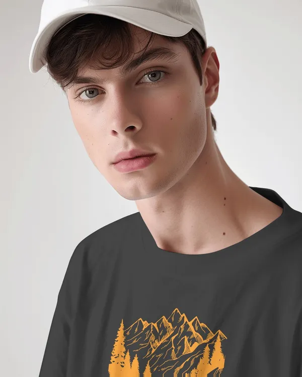 Black_Pure_Cotton_Round_Neck_Graphic_Print_Half_Sleeve_T-Shirt_For_Men