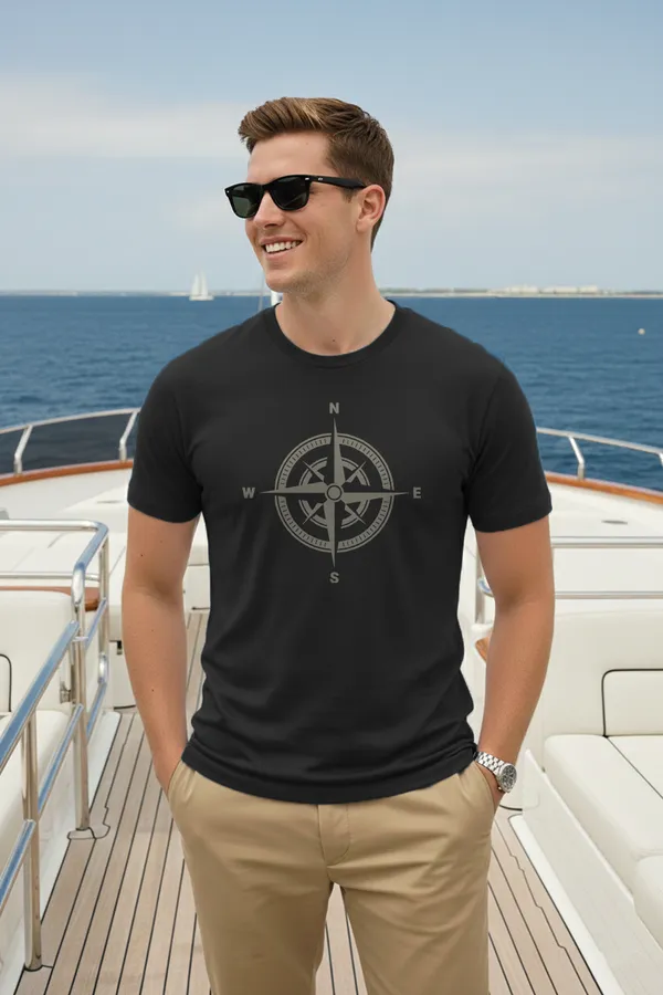 Compass_Half_Sleeve_Regular_Fit_Unisex_T-Shirt_|_100%_Cotton_|_Bio-Washed_|_Pre-Shrunk_|_Soft_&_Comfortable