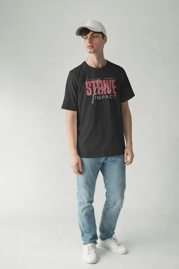 Black_Pure_Cotton_Round_Neck_Typography_Half_Sleeve_T-Shirt_For_Men