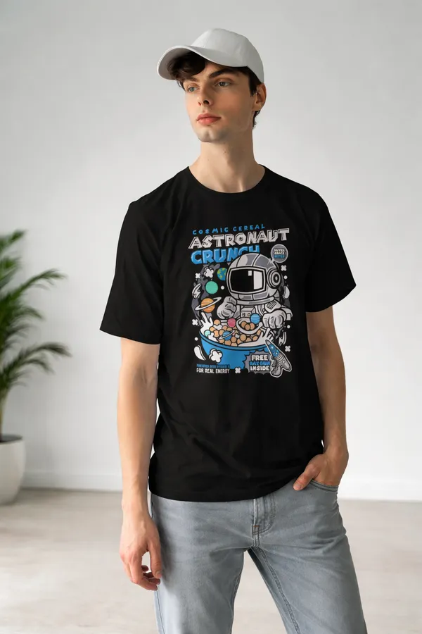 Black_Pure_Cotton_Round_Neck_Graphic_Print_Half_Sleeve_T-Shirt_For_Men