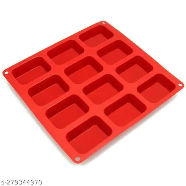 Red_12-Cavity_Silicone_Mould_For_Soap_Making_(Pack_Of_2)
