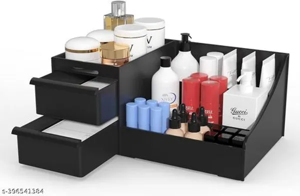 Black_Makeup_Organiser_Cosmetic_Makeup_Lipstick_Storage_Box_With_Drawer_Plastic_Case_Holder_Skin_Care_Products_For_Dressing_Table
