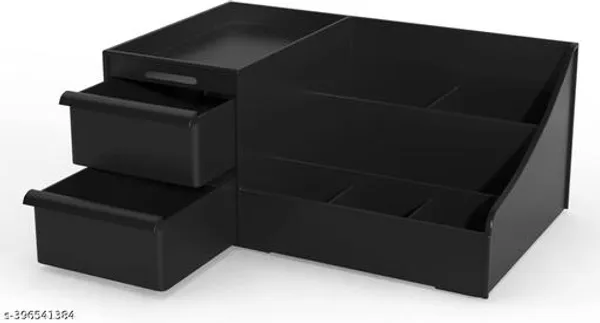 Black_Makeup_Organiser_Cosmetic_Makeup_Lipstick_Storage_Box_With_Drawer_Plastic_Case_Holder_Skin_Care_Products_For_Dressing_Table