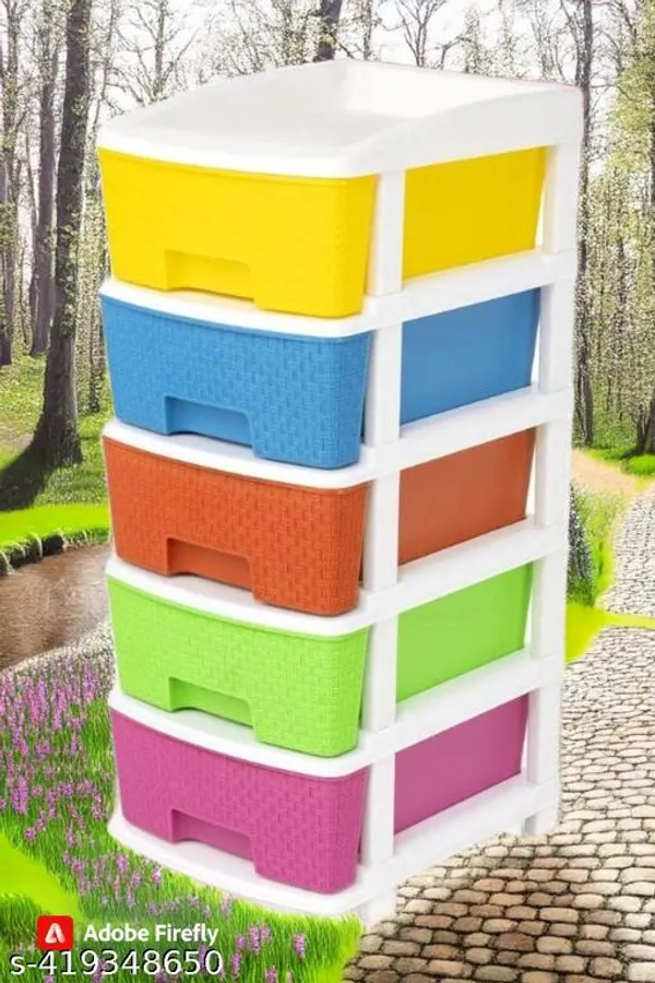 Multicolor_5_Xl_Modular_Drawer_Plastic_Big_Cosmetic_Storage_Boxes_(Pack_Of_5)