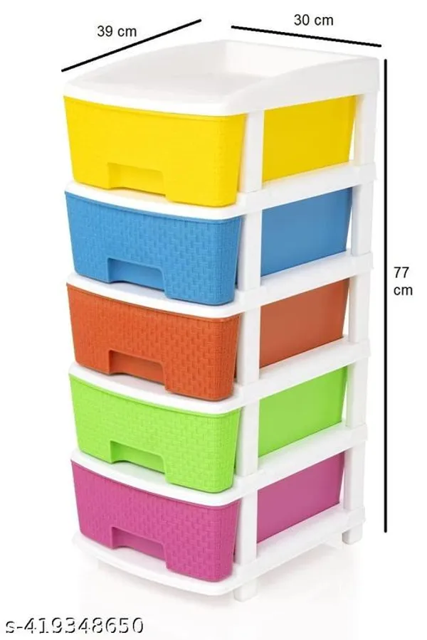 Multicolor_5_Xl_Modular_Drawer_Plastic_Big_Cosmetic_Storage_Boxes_(Pack_Of_5)