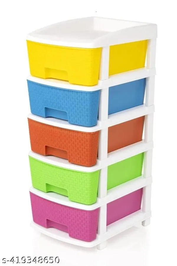 Multicolor_5_Xl_Modular_Drawer_Plastic_Big_Cosmetic_Storage_Boxes_(Pack_Of_5)