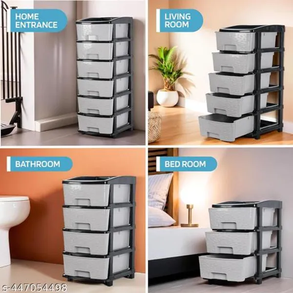 Gray_&_Black_Multipurpose_Drawer_Plastic_Modular_Chest_Storage_Organizer_Home_(Pack_Of_5)