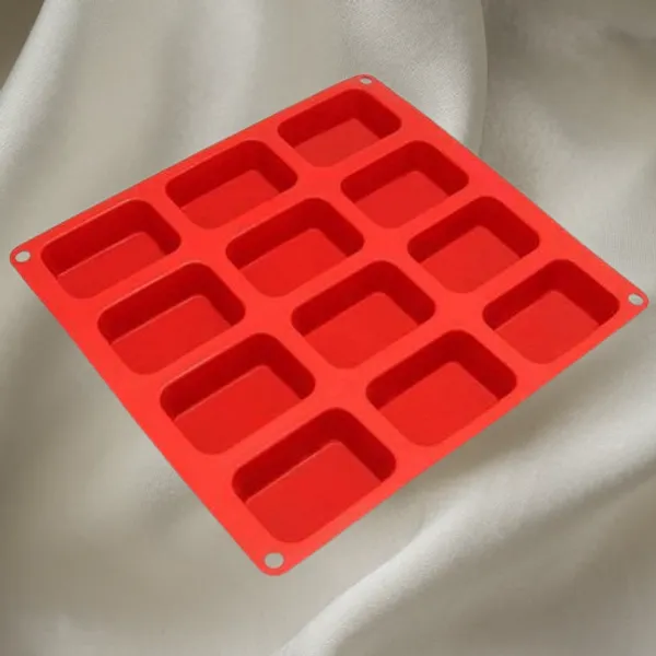 Red_12-Cavity_Silicone_Mould_For_Soap_Making_(Pack_Of_2)