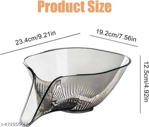 Grey_Rice_Strainer_9X5_Inch_Bpa-Free_Plastic_Rice_Washer_With_Fine_Holes_And_Ergonomic_Handle_Multifunctional_Fruit_Washing_Bowl_For_Cleaning_Fruits_Vegetables_Transparent_Rice_Washer