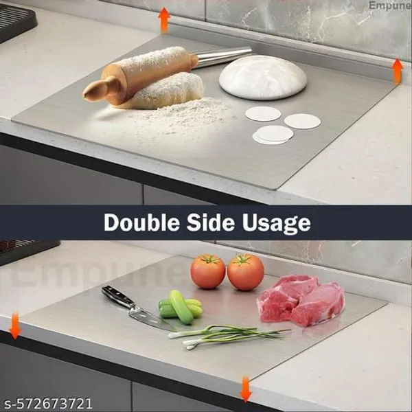 Silver_304_Stainless_Steel_Chopping_Board_With_Lip_For_Kitchen
