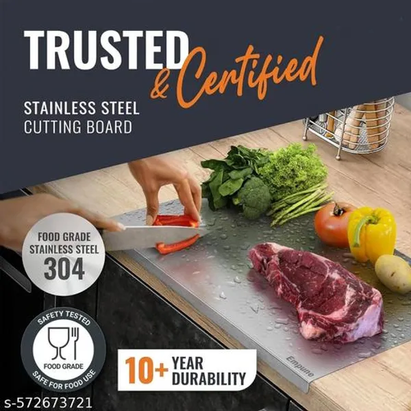 Silver_304_Stainless_Steel_Chopping_Board_With_Lip_For_Kitchen