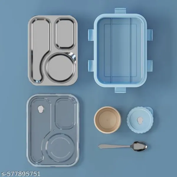 Blue_Mark_Premium_3-Compartment_Stainless_Steel_Lunch_Box_Set_With_Leak-Proof_Lid