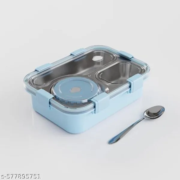 Blue_Mark_Premium_3-Compartment_Stainless_Steel_Lunch_Box_Set_With_Leak-Proof_Lid