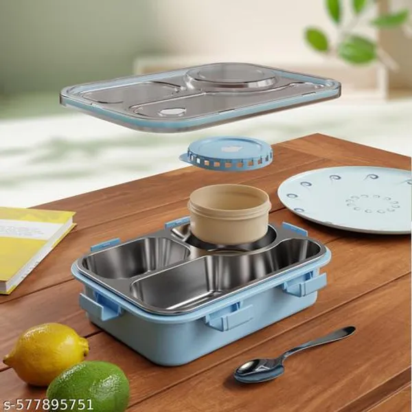 Blue_Mark_Premium_3-Compartment_Stainless_Steel_Lunch_Box_Set_With_Leak-Proof_Lid