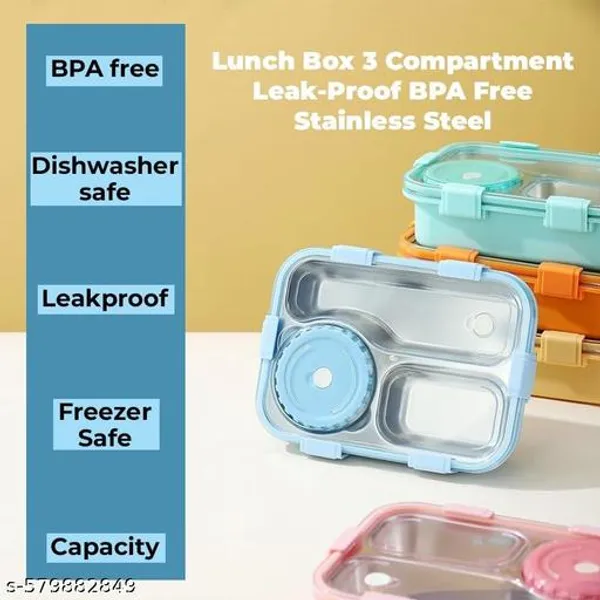 Multicolor_Koikoi_3_Compartment_Lunch_Box_Leak-Proof_Bpa_Free_Stainless_Steel_(Pack_Of_3)