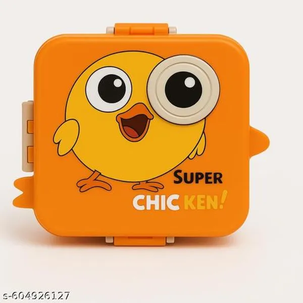 Orange_Premium_5-Compartment_Chicken_Lunch_Box_For_Kids